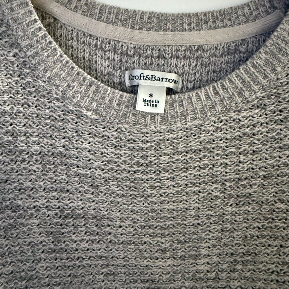 Croft & Barrow Cotton 3/4 Sleeve Pullover Crewneck Sweater - Picture 3 of 5